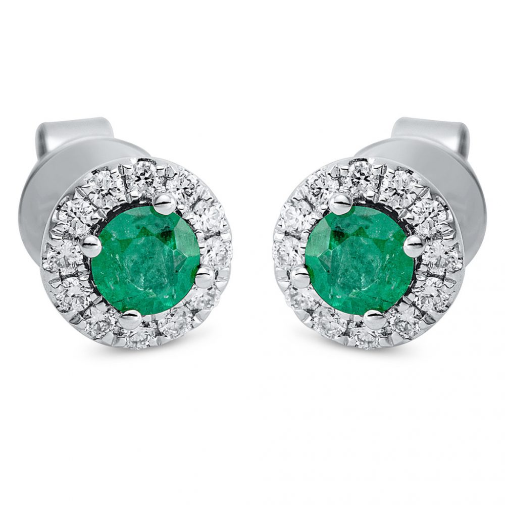 Whitegold Emerald Earrings