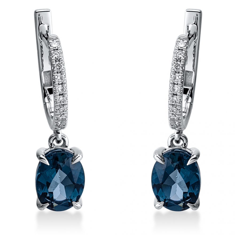 Whitegold Topaz Earrings