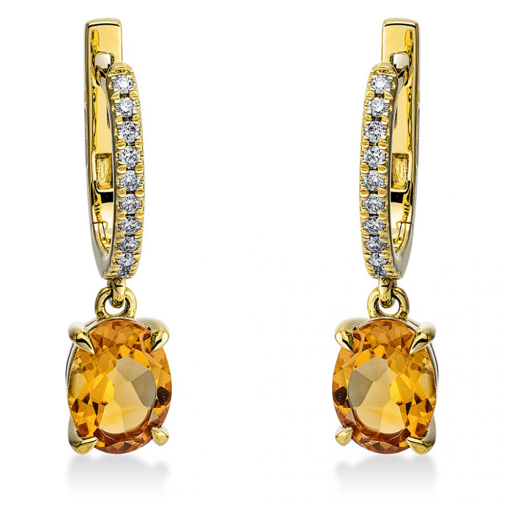 Yellowgold Citrine Earrings