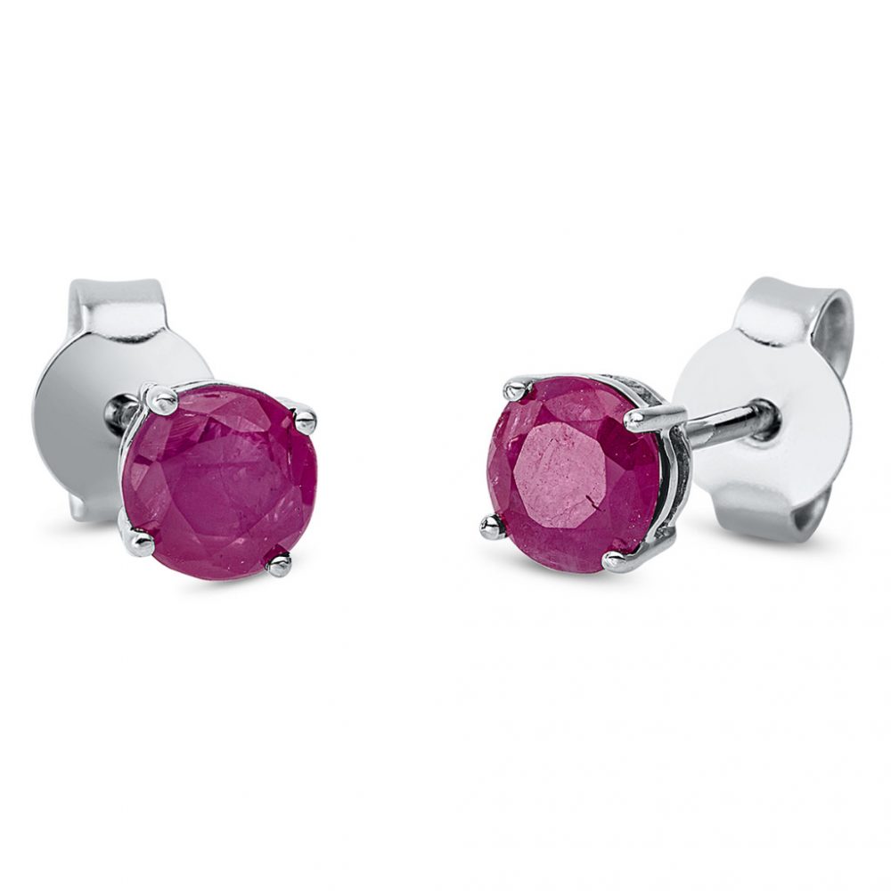 Whitegold Ruby Earrings