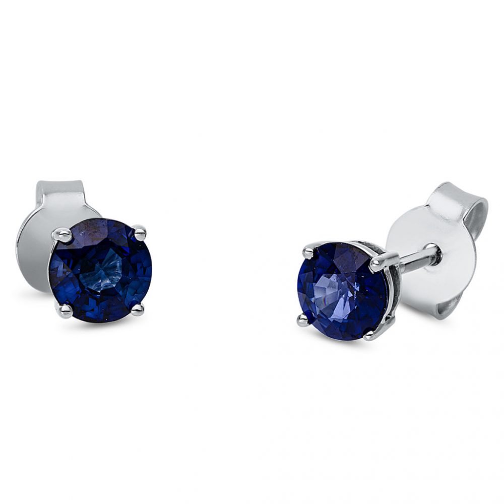 Whitegold Sapphire Earrings