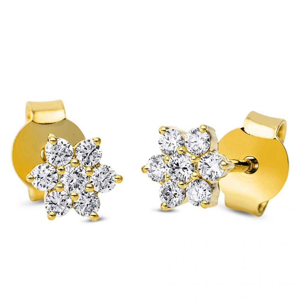 Yellowgold Diamond Earrings