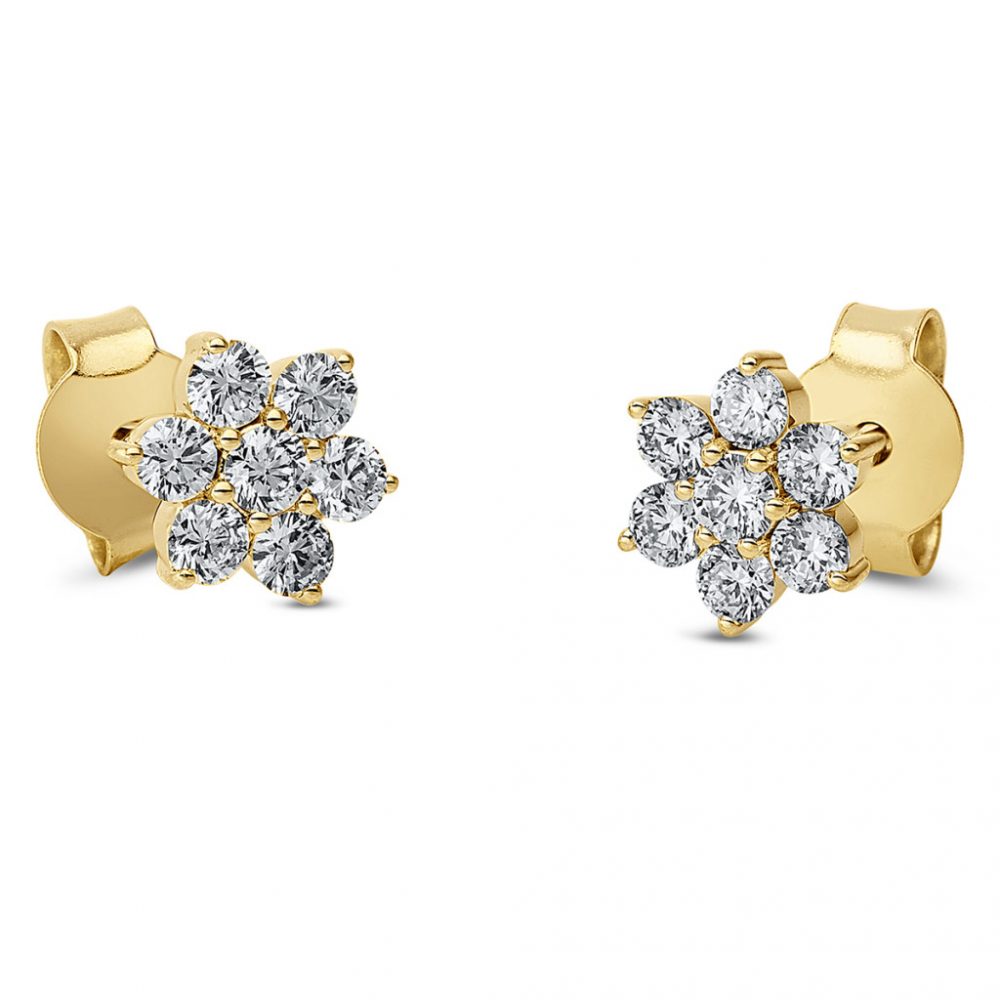 Yellowgold Diamond Earrings