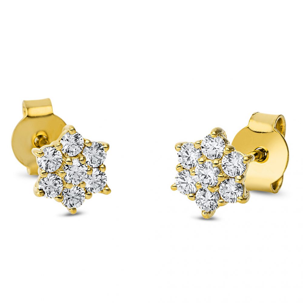 Yellowgold Diamond Earrings