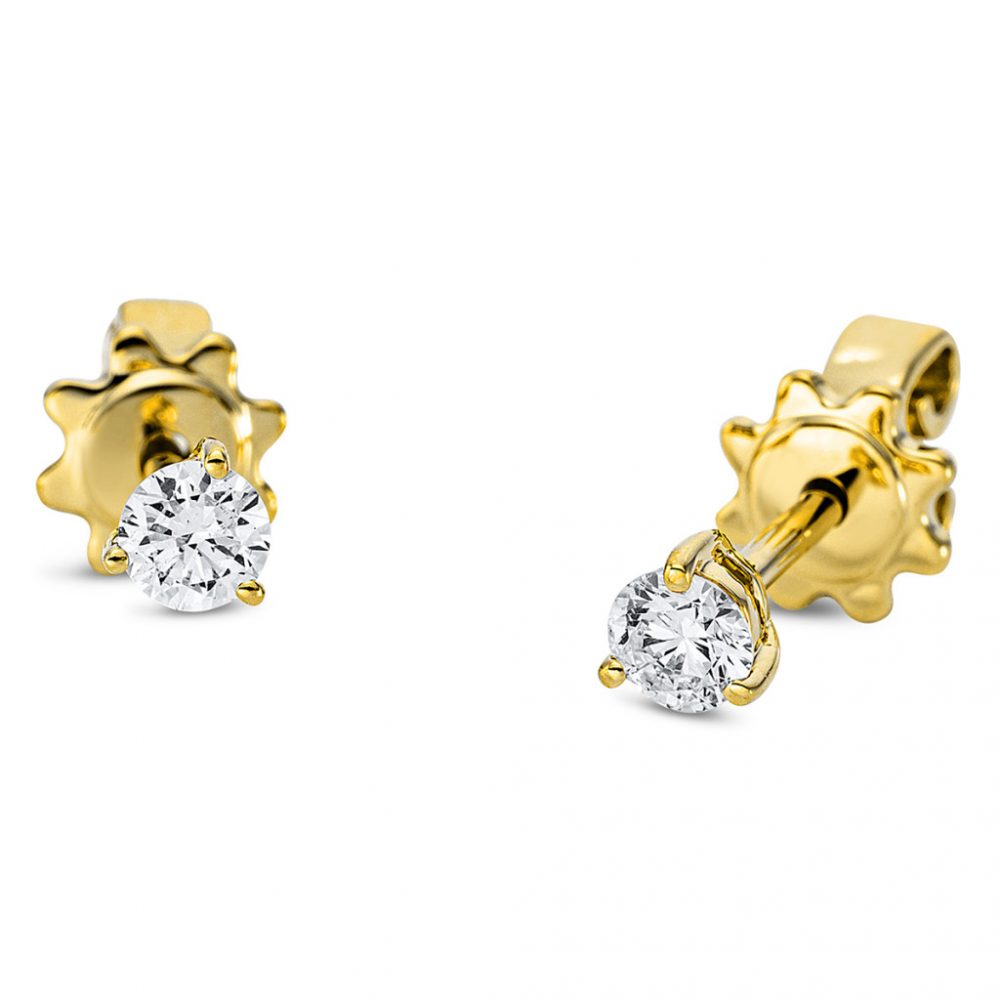 Yellowgold Diamond Earrings