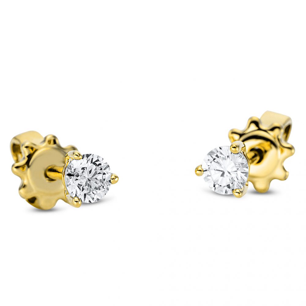 Yellowgold Diamond Earrings