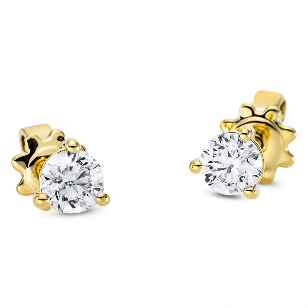 Yellowgold Diamond Earrings