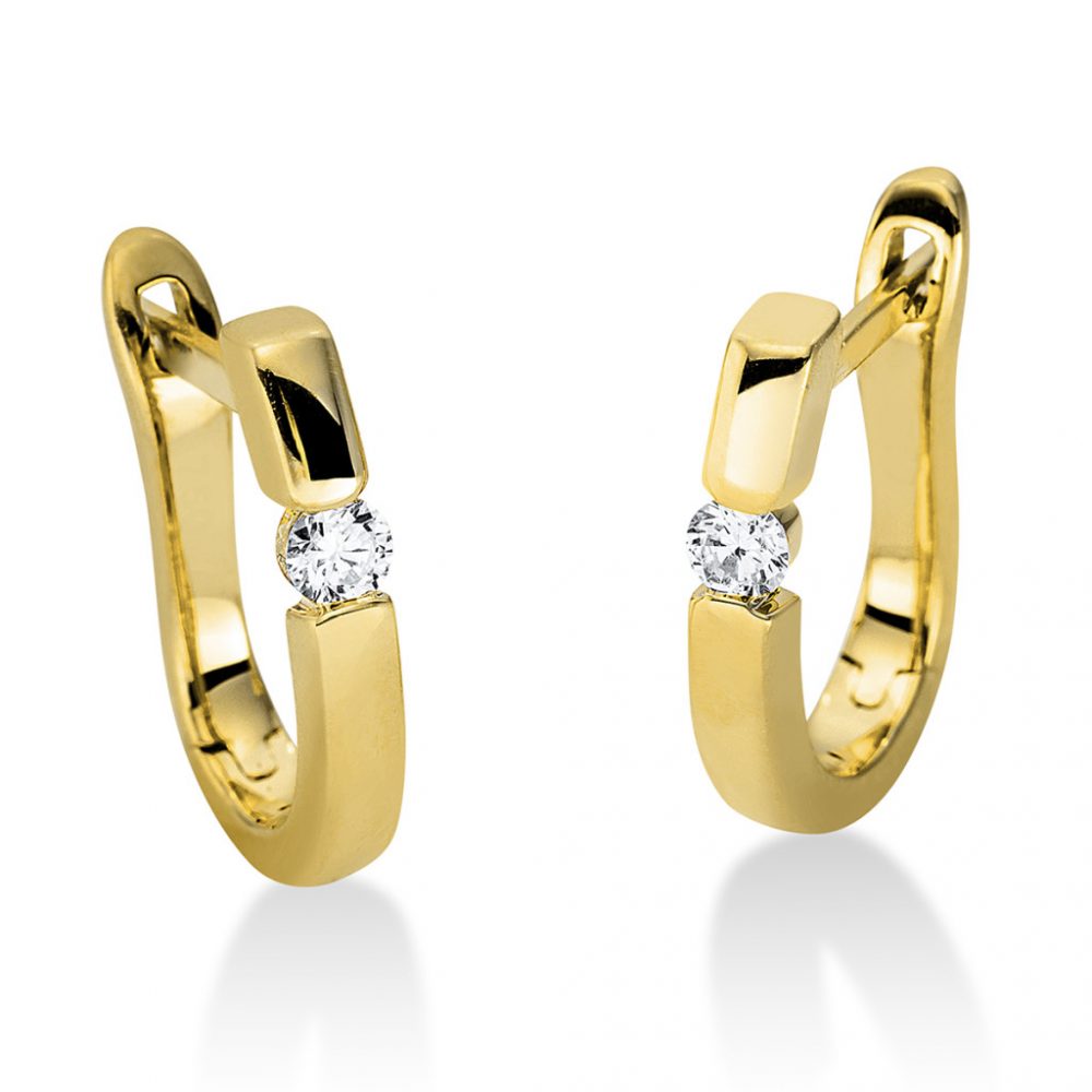 Yellowgold Diamond Earrings