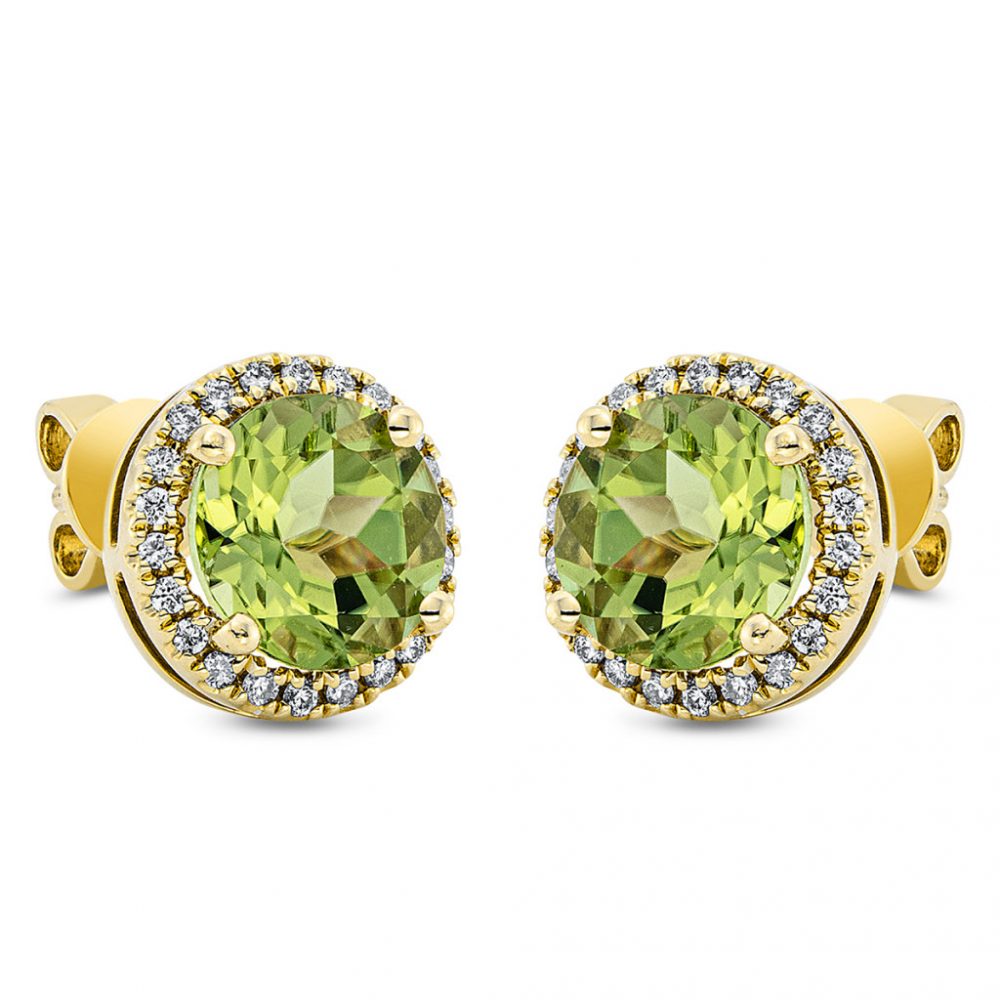 Yellowgold Peridot Earrings