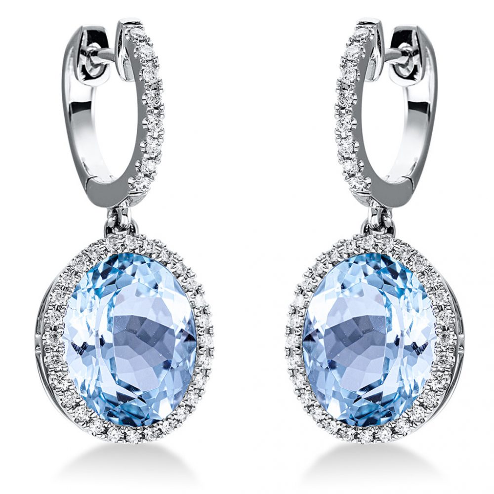 Whitegold Topaz Earrings