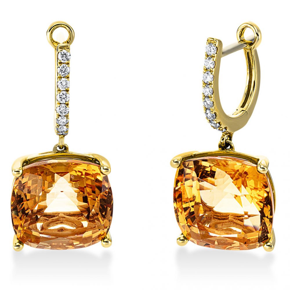 Yellowgold Citrine Earrings