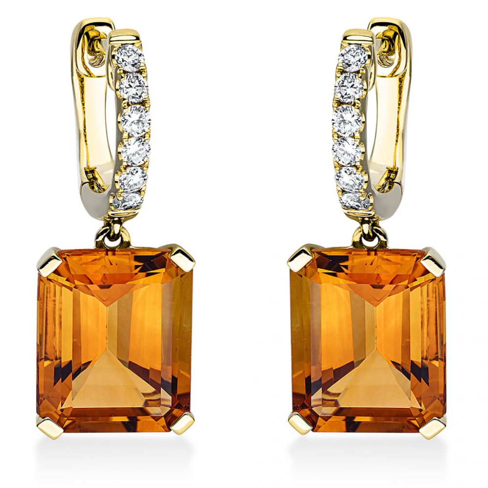 Yellowgold Citrine Earrings