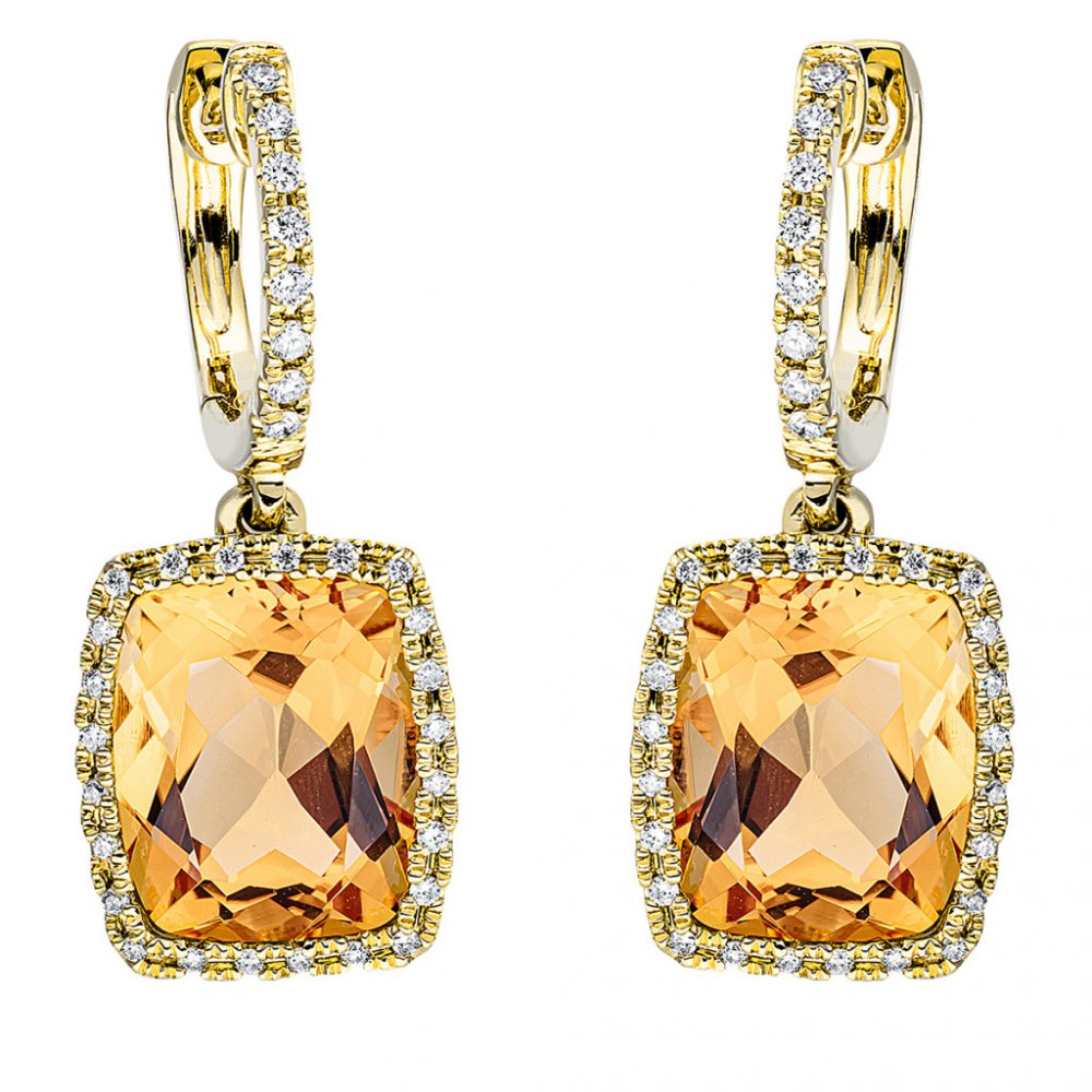 Yellowgold Citrine Earrings