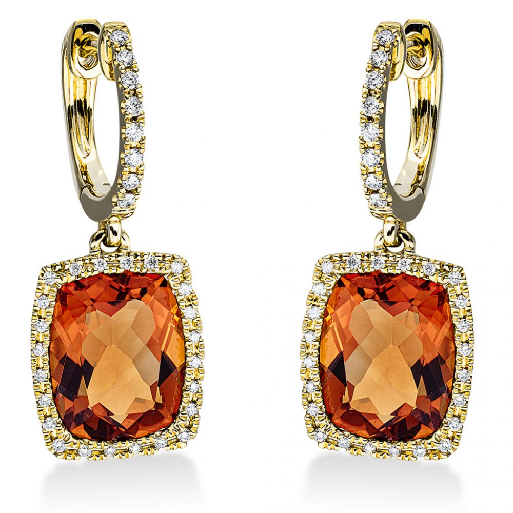 Yellowgold Citrine Earrings