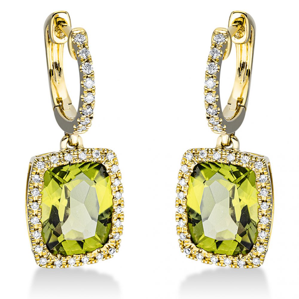 Yellowgold Peridot Earrings