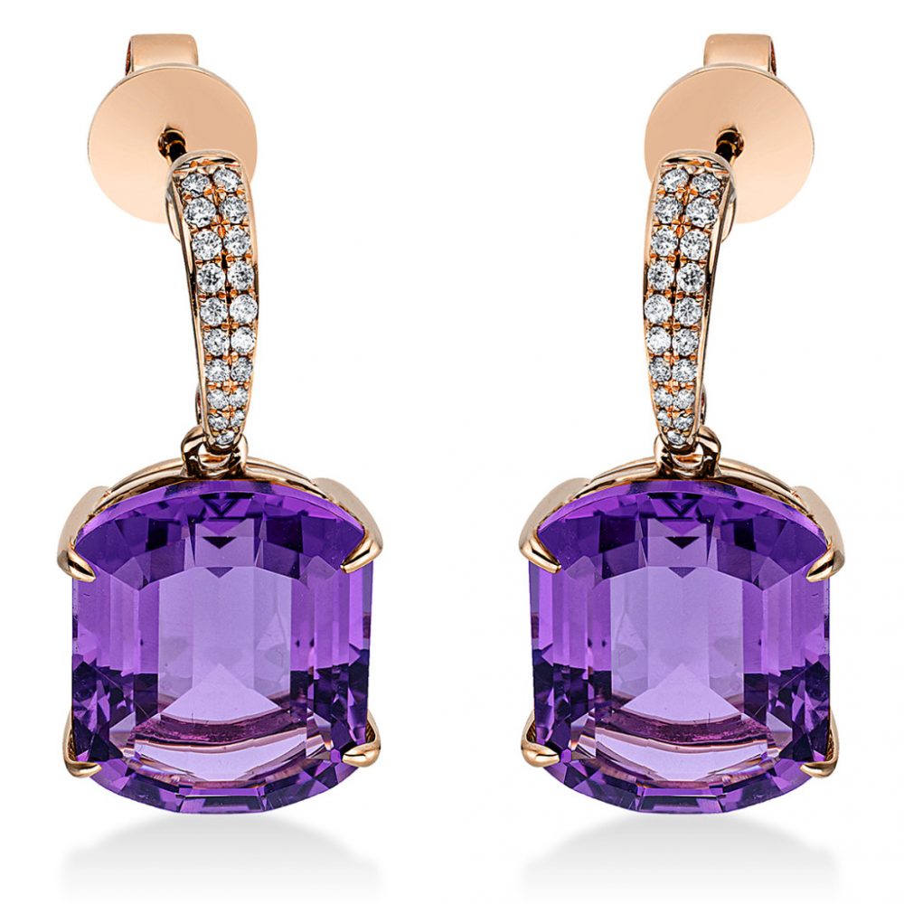 Redgold Amethyst Earrings