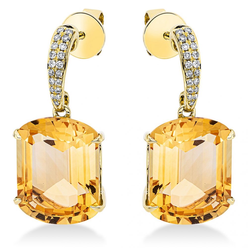 Yellowgold Citrine Earrings