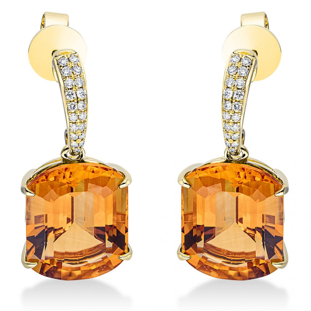 Yellowgold Citrine Earrings