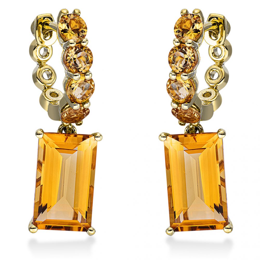 Yellowgold Citrine Earrings