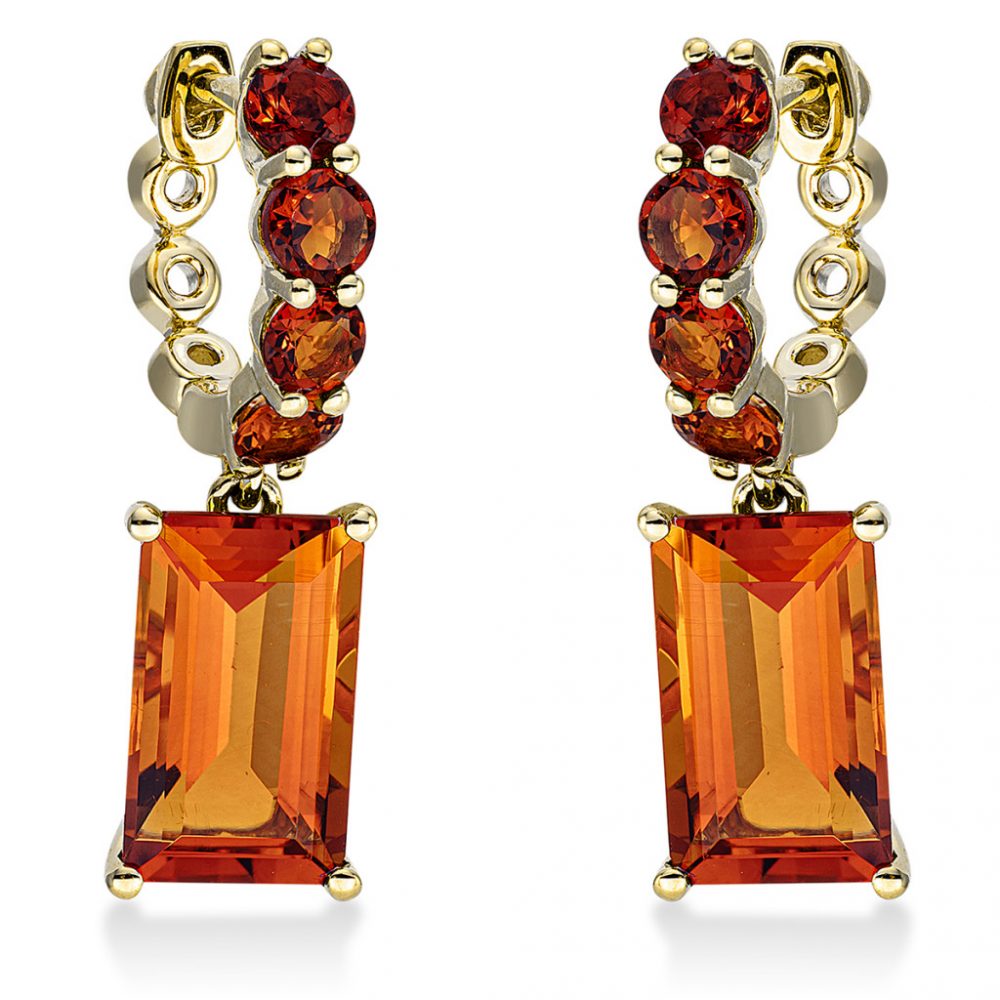 Yellowgold Citrine Earrings