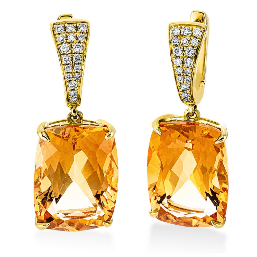 Yellowgold Citrine Earrings