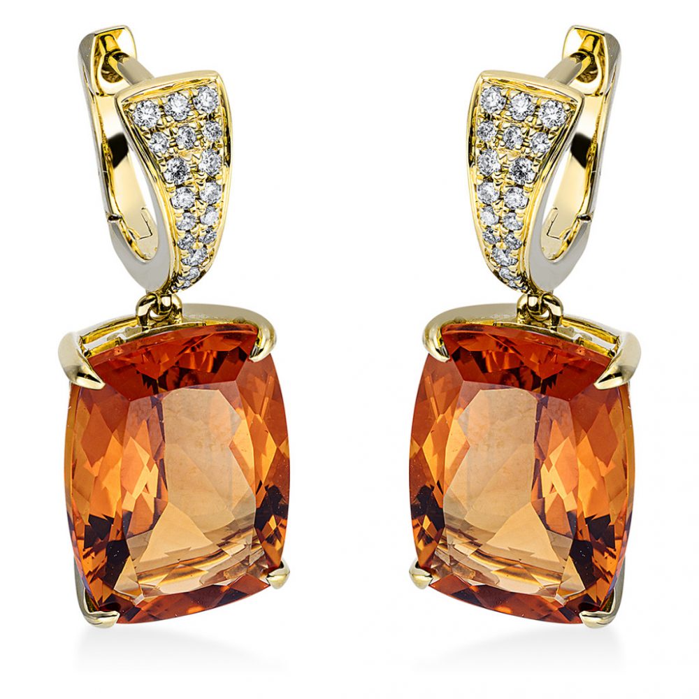 Yellowgold Citrine Earrings