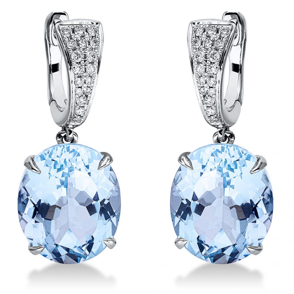 Whitegold Topaz Earrings