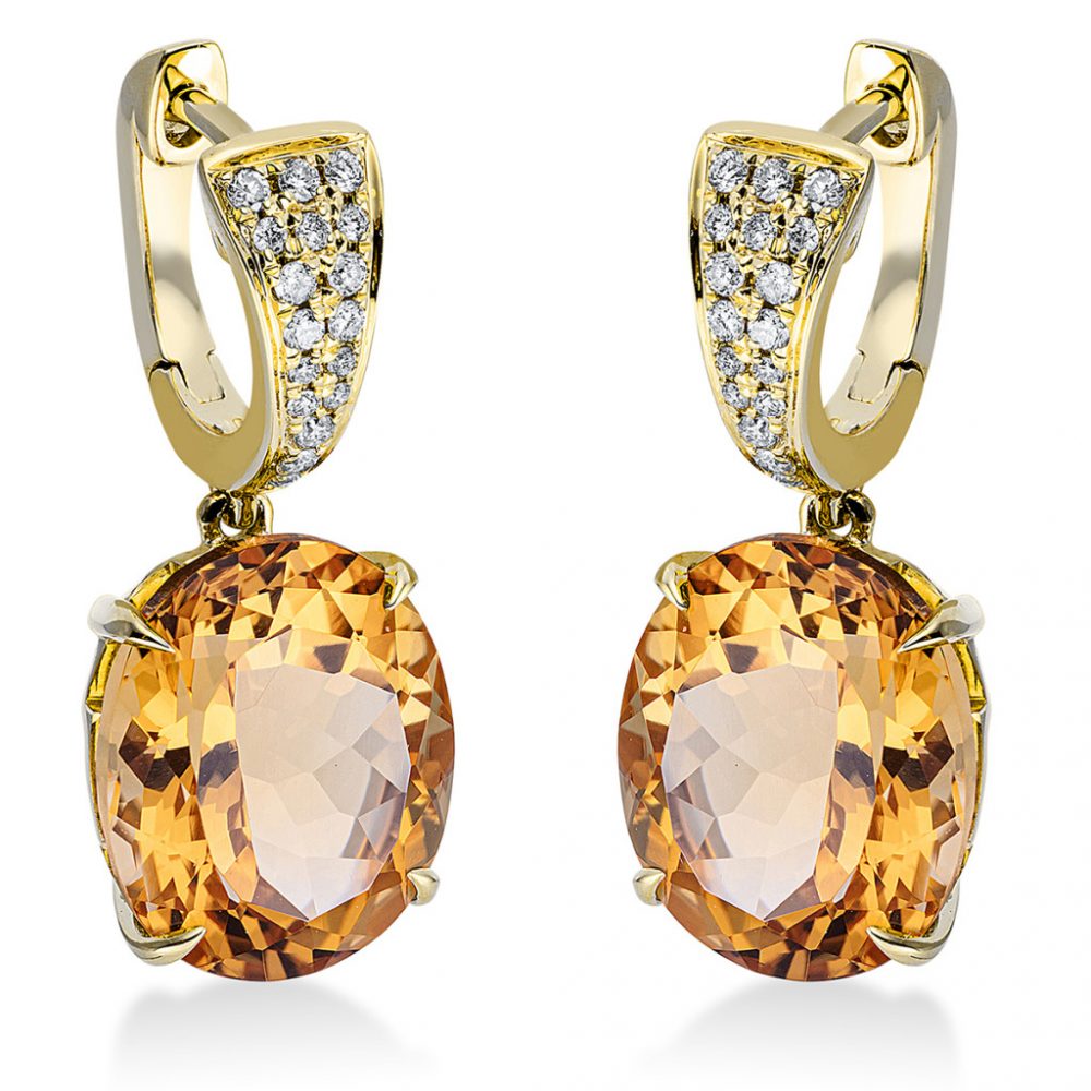 Yellowgold Citrine Earrings