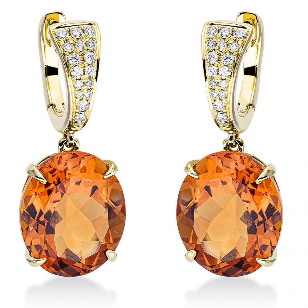 Yellowgold Citrine Earrings