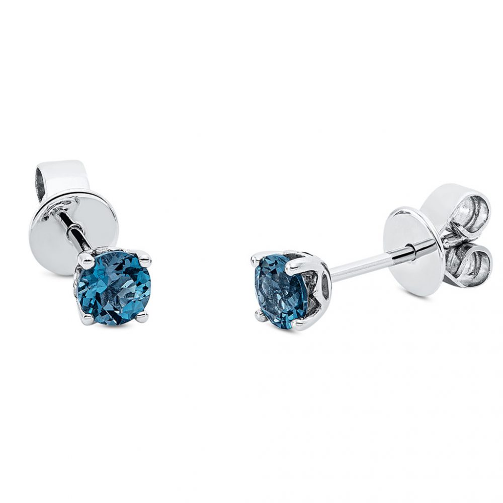 Whitegold Topaz Earrings