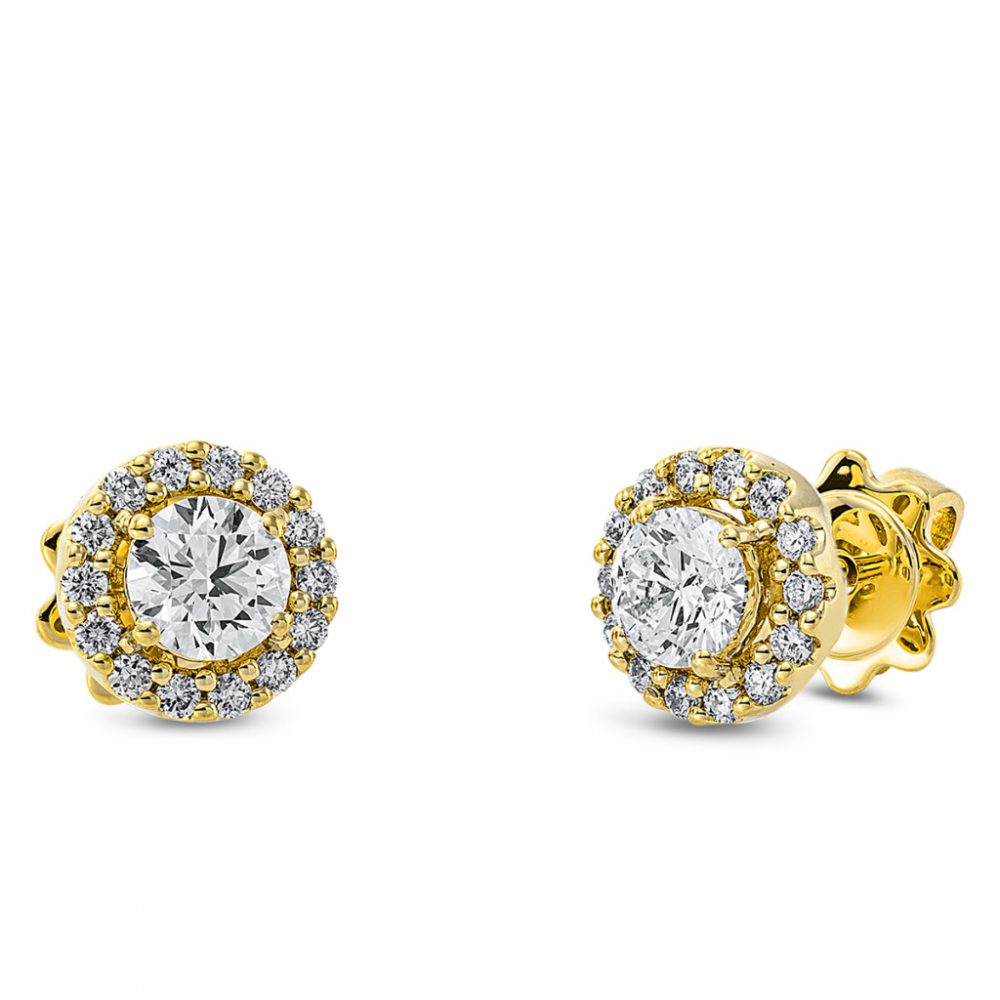 Yellowgold Diamond Earrings