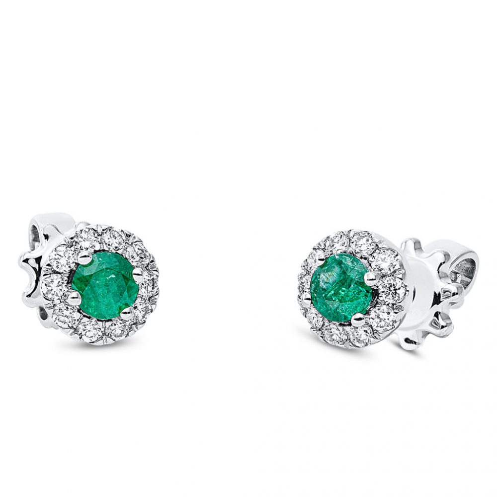 Whitegold Emerald Earrings