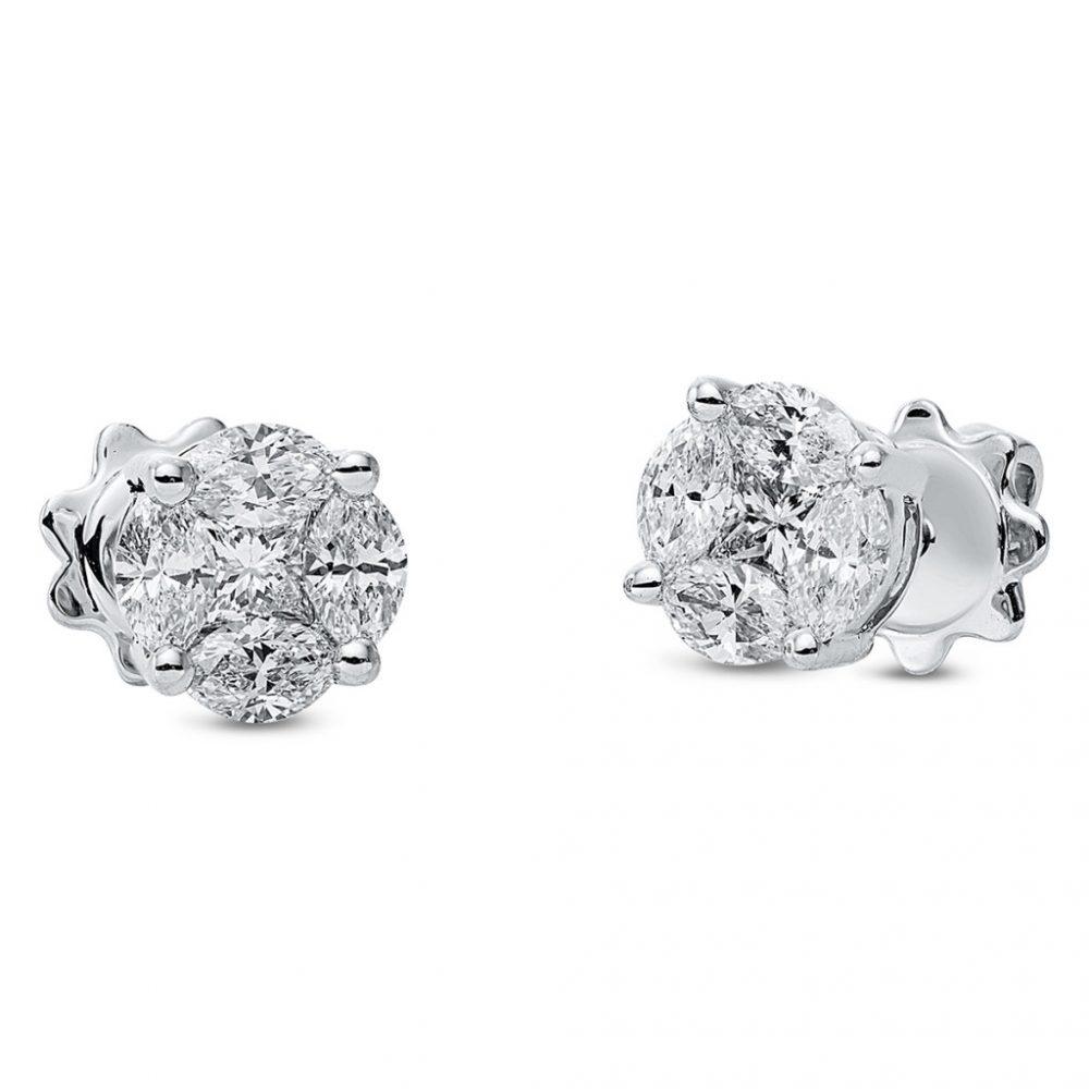 Whitegold Diamond Earrings