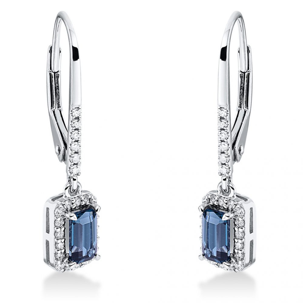 Whitegold Topaz Earrings