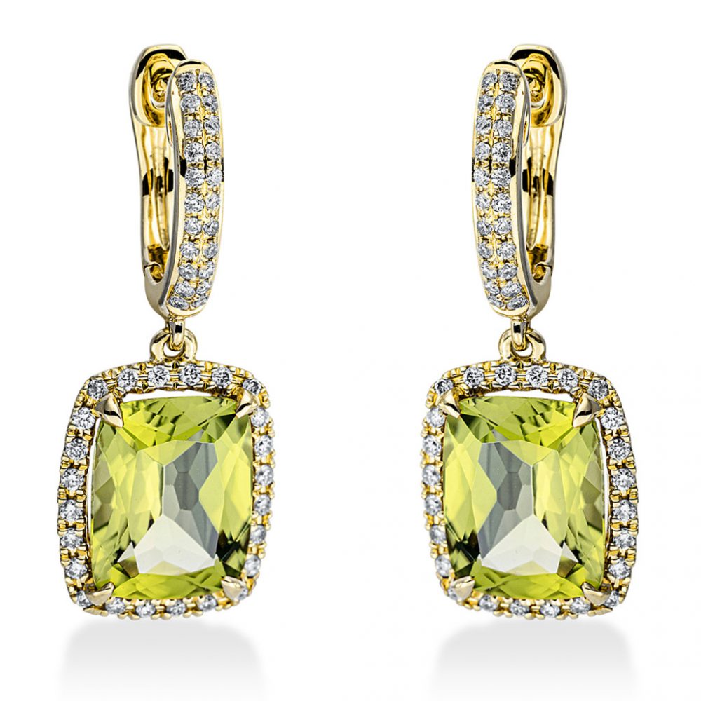 Yellowgold Peridot Earrings