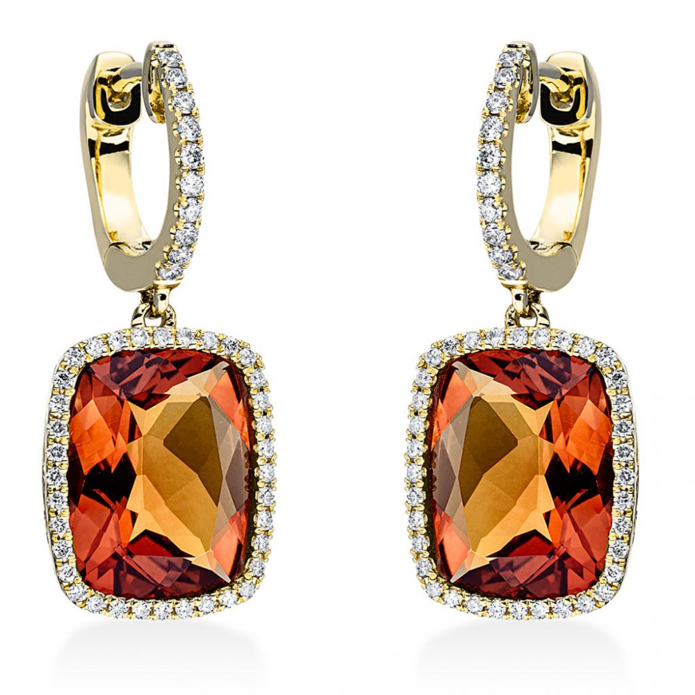 Yellowgold Citrine Earrings