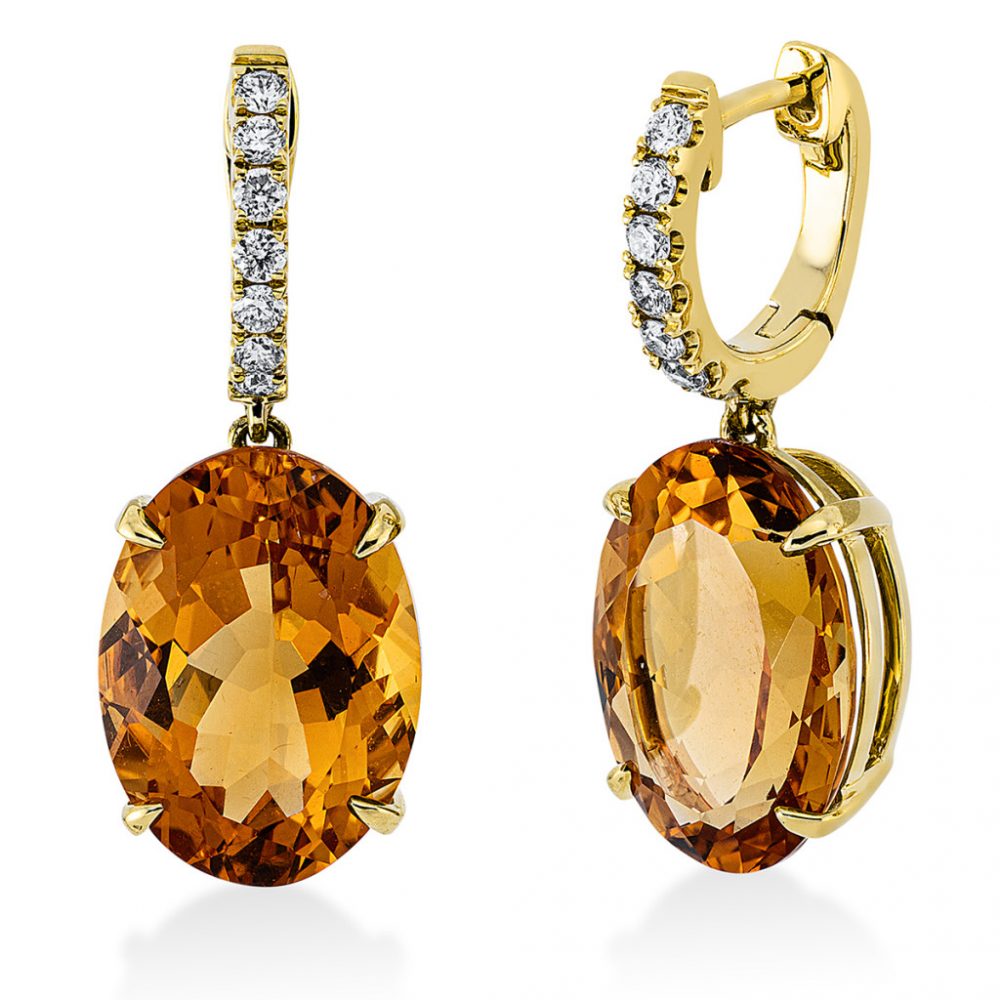 Yellowgold Citrine Earrings