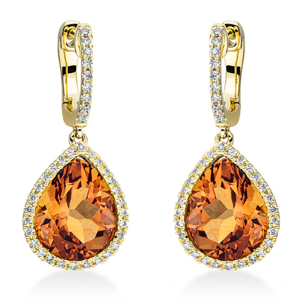 Yellowgold Citrine Earrings