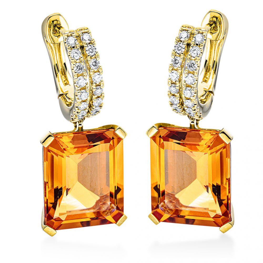 Yellowgold Citrine Earrings