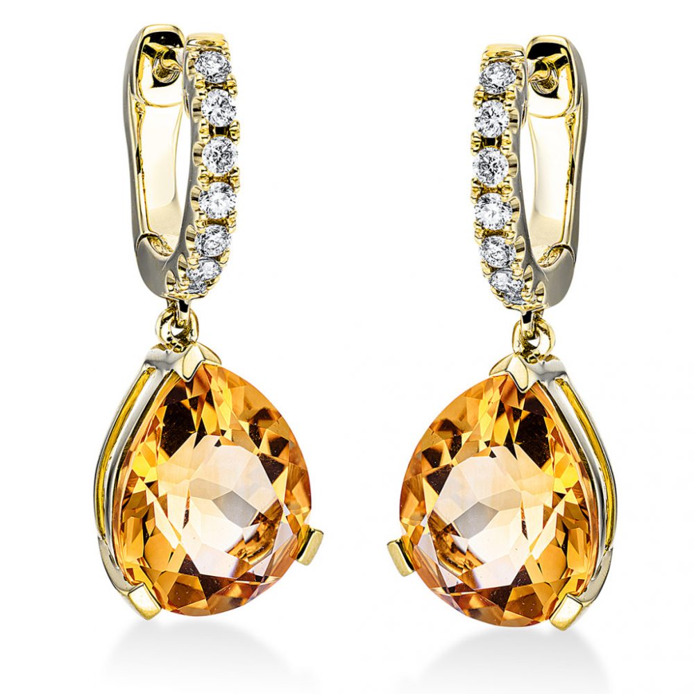 Yellowgold Citrine Earrings