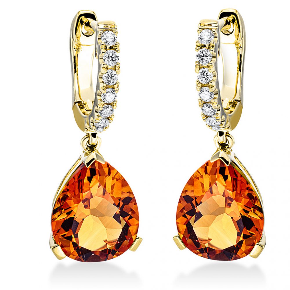 Yellowgold Citrine Earrings