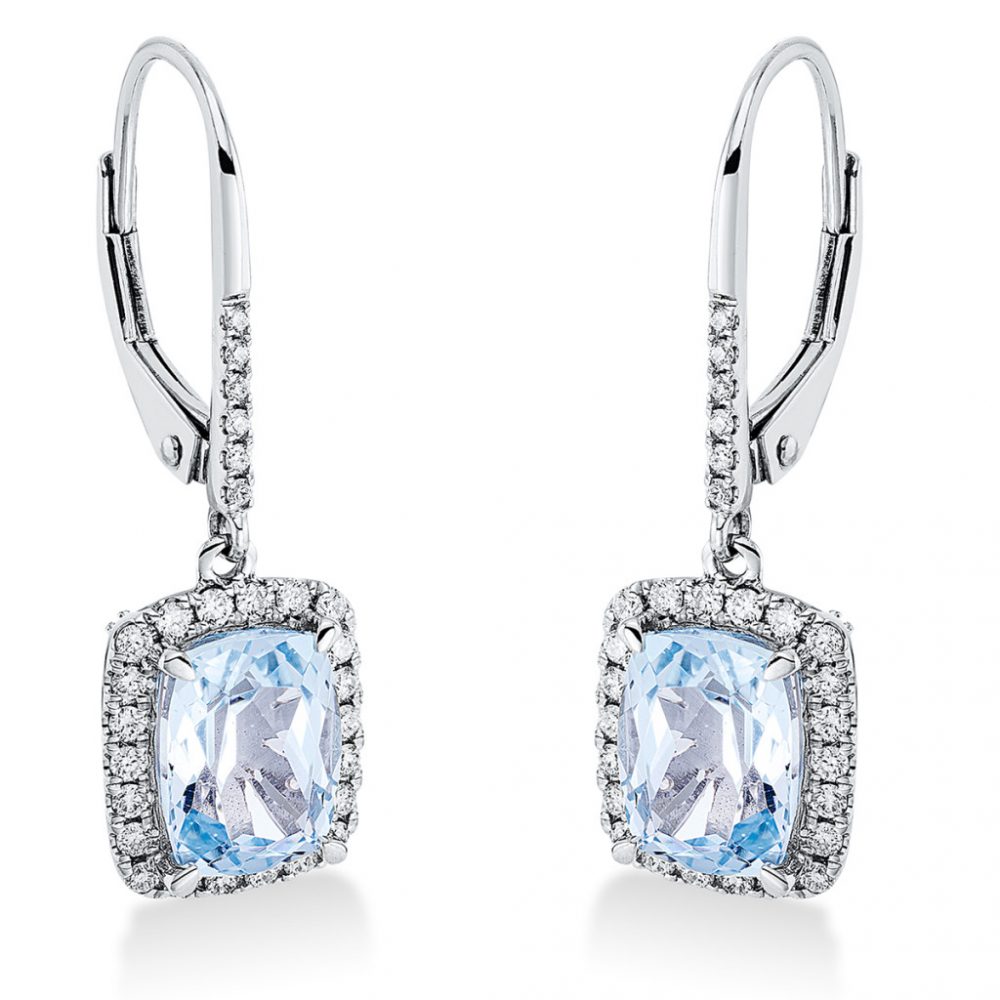 Whitegold Topaz Earrings