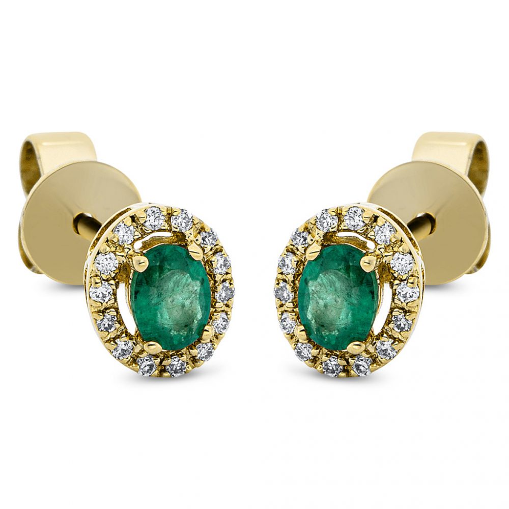 Yellowgold Emerald Earrings