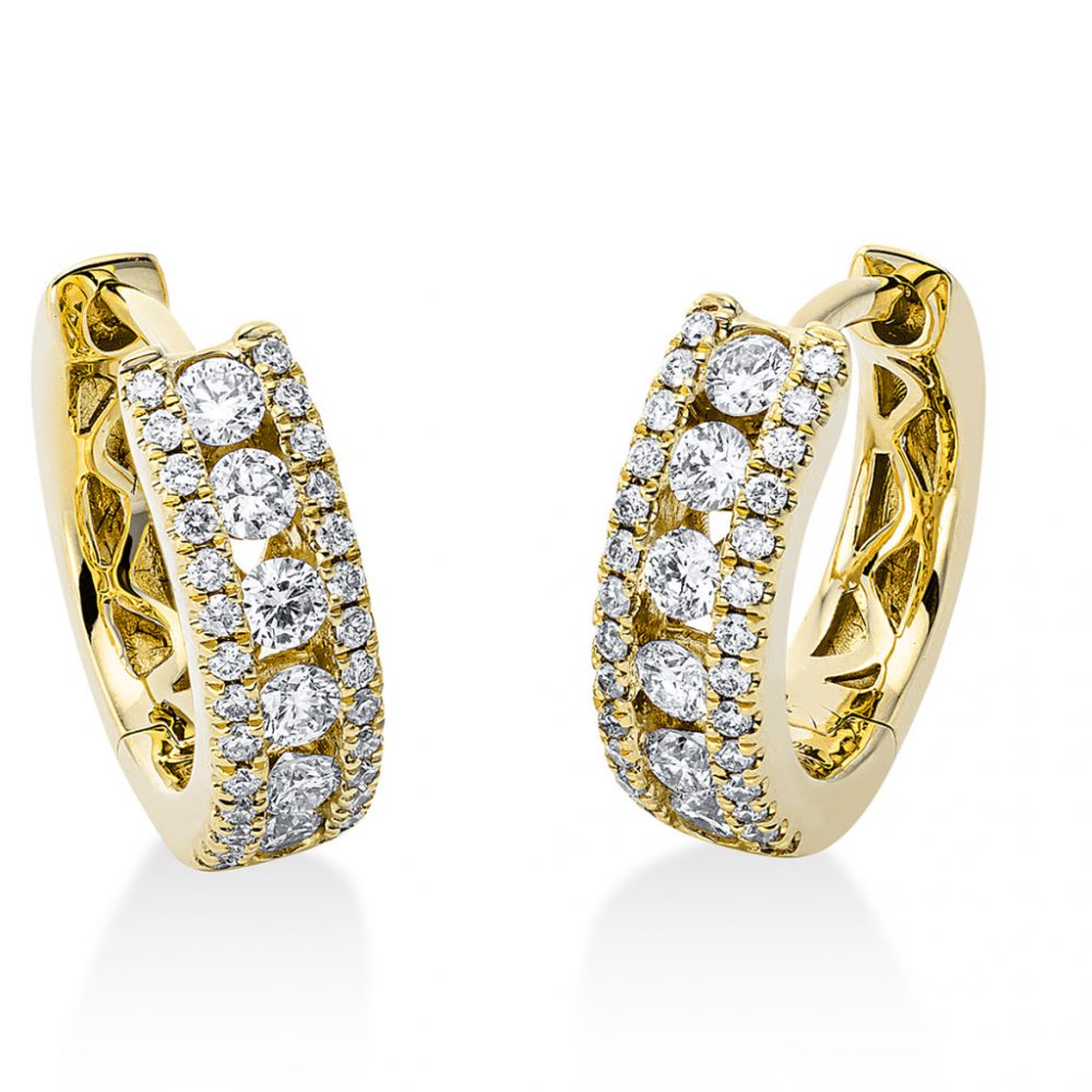 Yellowgold Diamond Earrings