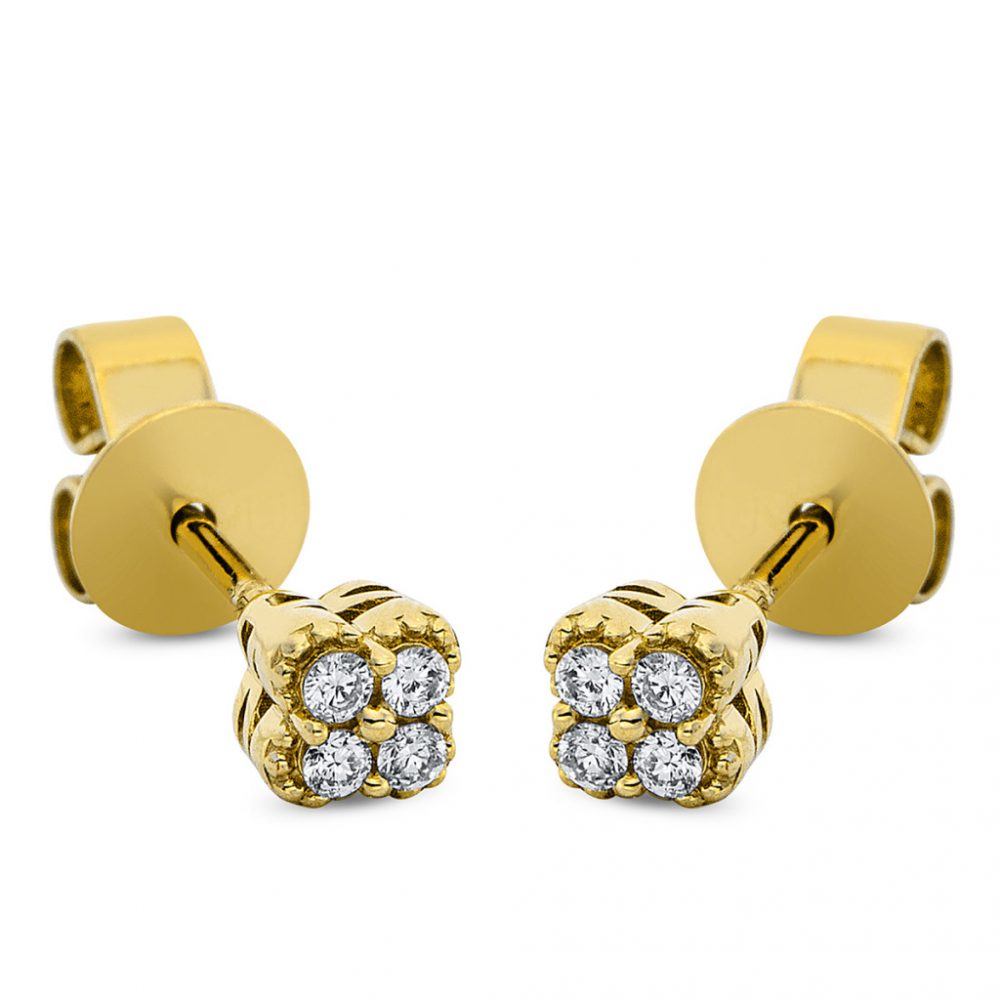 Yellowgold Diamond Earrings