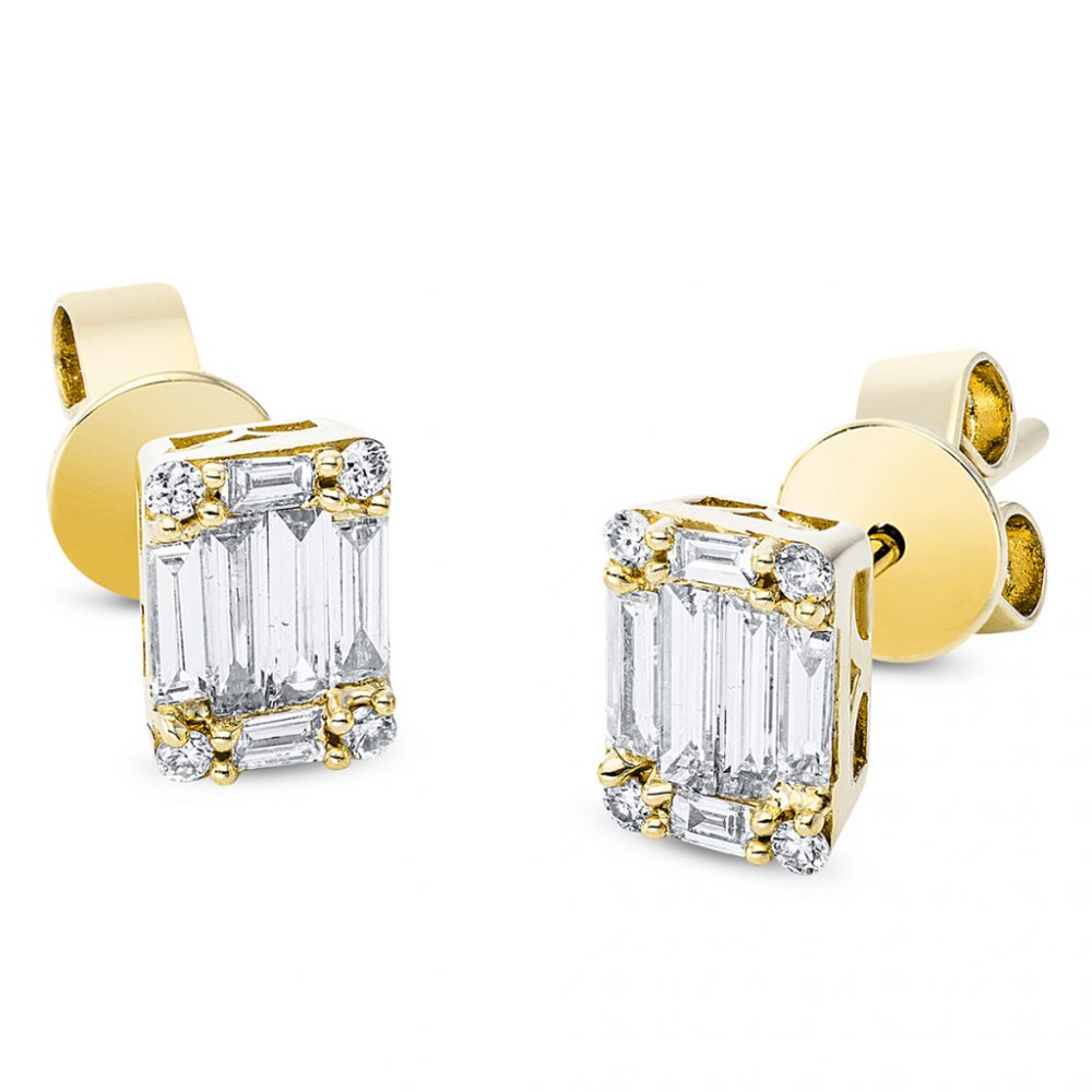 Yellowgold Diamond Earrings