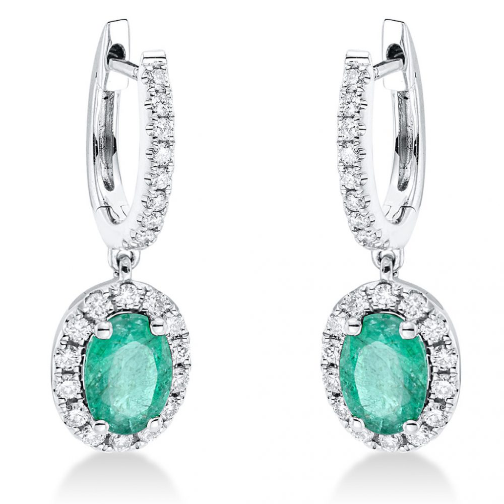 Whitegold Emerald Earrings