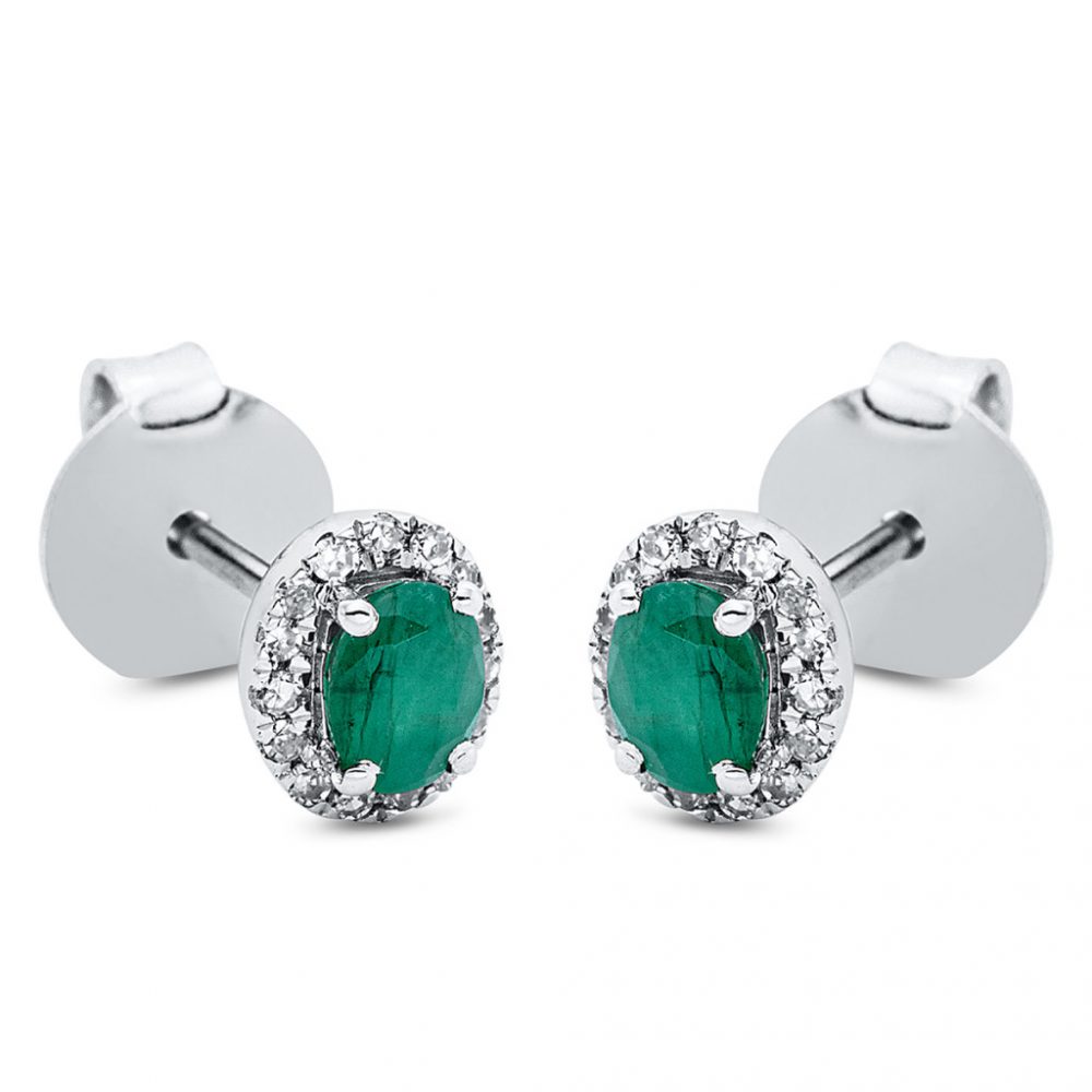 Whitegold Emerald Earrings