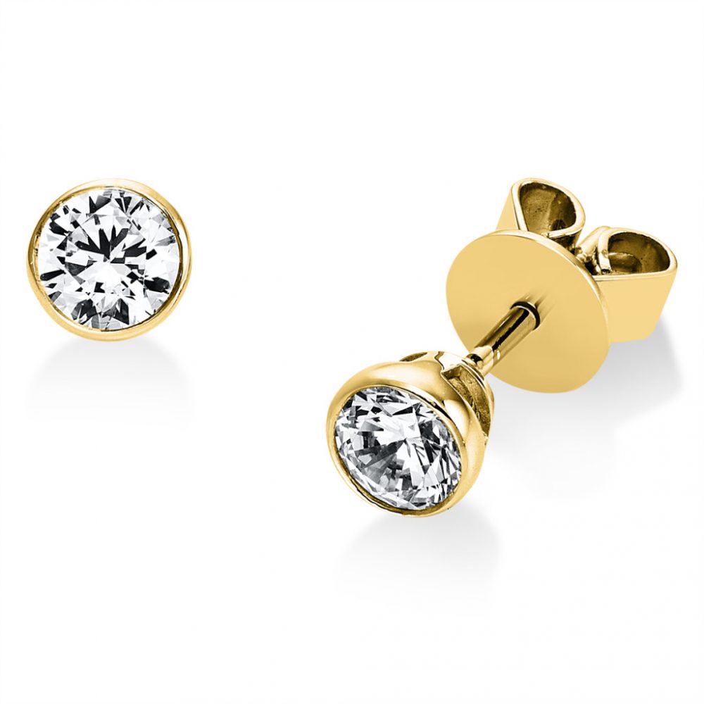 Yellowgold Diamond Earrings