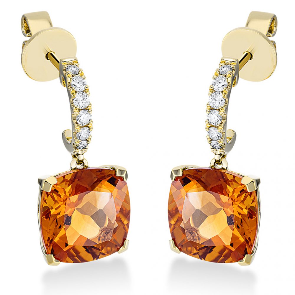 Yellowgold Citrine Earrings